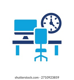 Workplace Icon Mixed Vector Illustration