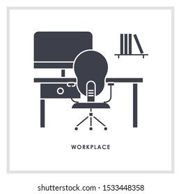 
Workplace icon. Simple office element illustration. School symbol design from education collection. Can be used in web and mobile.