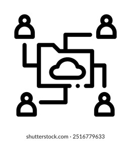 Icono de lugar de trabajo con contorno de estilo