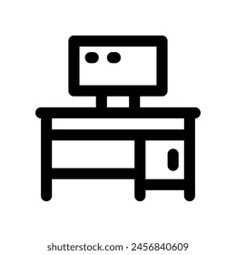 Arbeitsplatzsymbol. Symbol für die Vektorgrafik Ihrer Website, Ihres Mobiltelefons, Ihrer Präsentation und Ihres Logos.