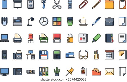 Workplace icons High-Quality Vector Icons Collection with Editable Stroke. Ideal for Professional and Creative Projects.