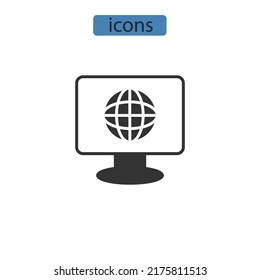 workplace icons  symbol vector elements for infographic web