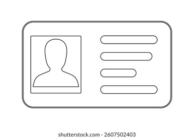 Workplace ID Card Icon Design, id card icon vector illustration, employee id badge icon, office staff id card vector, digital identity card symbol