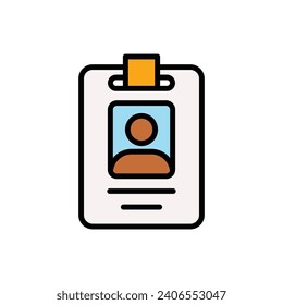 Workplace Id Card Icon Vector Illustration