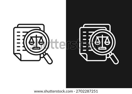 Workplace Investigation icon sets black and white collection
