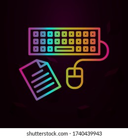 Workplace, keyboard nolan icon Simple thin line, outline vector of Workplace icons for ui and ux, website or mobile application