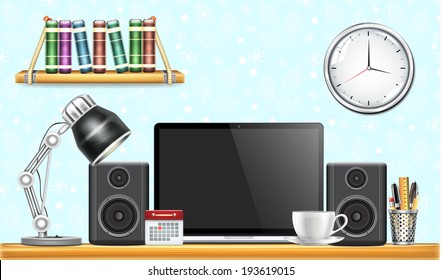 Workplace with Laptop