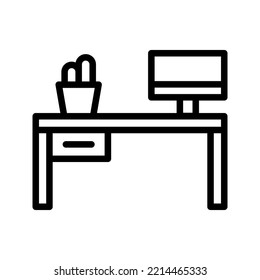 Workplace. linear icon color editable