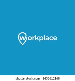 workplace logo design vector icon template