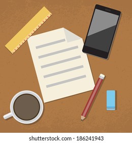 Workplace with mobile devices and documents