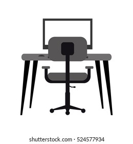 Workplace Modern Pc Armchair Desk Monochromatic