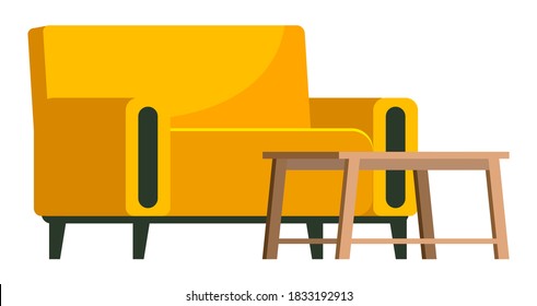 Workplace in office. Cabinet with creative workspace. Furniture and equipment for the workplace of an employee or office worker. Modern open space interior, empty contemporary co working center