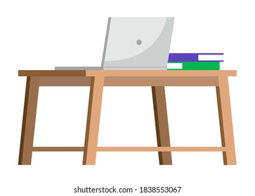 Workplace in office. Cabinet with creative workspace. Furniture and equipment for the workplace of an employee or office worker. Modern open space interior, empty contemporary co working center