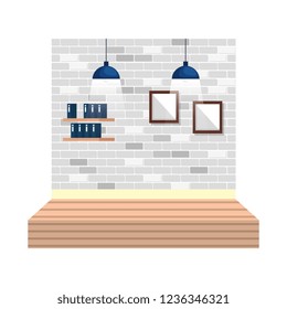 workplace office scene icon