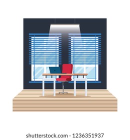 workplace office scene icon