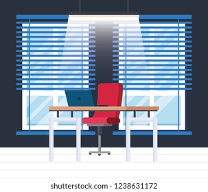 workplace office scene icon