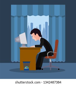 workplace of office worker