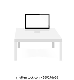 Workplace in office.  workspace with table and computer
