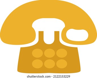 Teléfono antiguo, ilustración, vector en un fondo blanco.