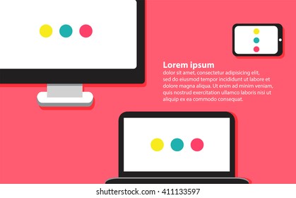 workplace organization background - vector illustration