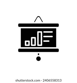 Workplace Presentation Filled Icon Vector Illustration