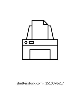 Workplace, printer icon. Element of workplace thin line icon