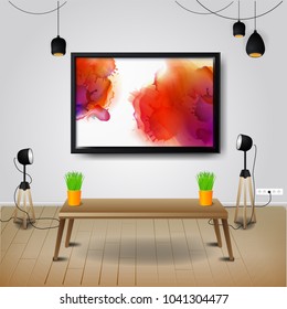 Workplace room. Vector illustration of modern office. Stylish and modern interior.
