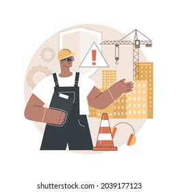 Workplace safety abstract concept vector illustration. Workplace assessment, safe labor conditions, occupational health, employee safety service, protected working environment abstract metaphor.