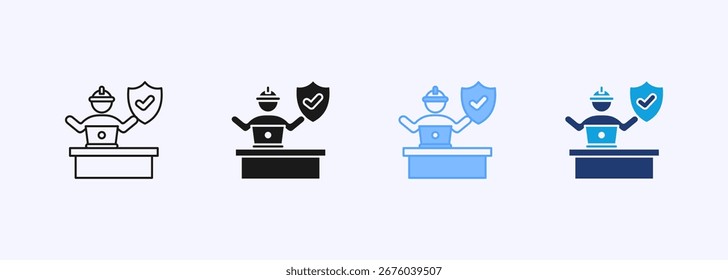 Workplace Safety Icon Collection Set Multiple Style