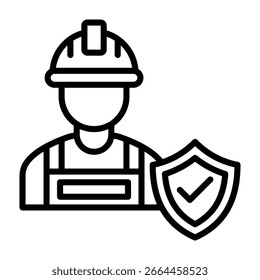 Workplace Safety Icon Line Style Vector Illustration