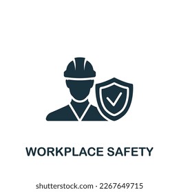 Workplace safety icon. Monochrome simple sign from security collection. Workplace safety icon for logo, templates, web design and infographics.