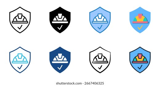 Conjunto de iconos de seguridad en el lugar de trabajo colección de estilos múltiples 
