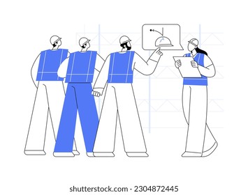 Workplace safety training abstract concept vector illustration. Group of diverse colleagues deals with work safety training, human resources, pursue career, occupational health abstract metaphor.