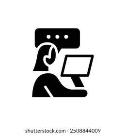 projeto de vetor de ícone sólido do local de trabalho bom para web ou aplicativo móvel