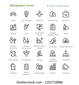 Workplace Startup Company Entrepreneur Icons