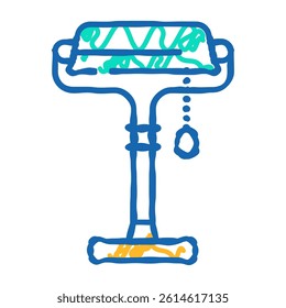 workplace table lamp doodle icon sketch vector. workplace table lamp sign. isolated symbol illustration