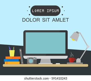 workplace vector design. eps 10 infographics