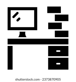 Workplace Vector Glyph Icon For Personal And Commercial Use.
