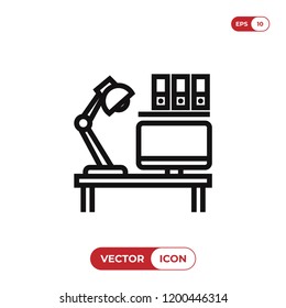 Workplace vector icon