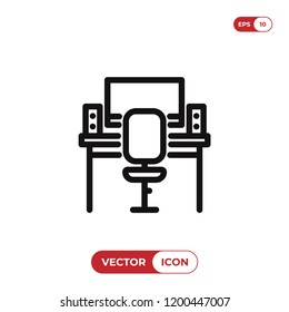 Workplace vector icon