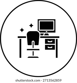 Workplace vector icon. Can be used for printing, mobile and web applications.