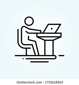 Workplace vector icon style illustration. EPS 10