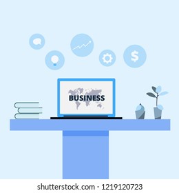 workplace vector illustration for web