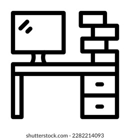 Workplace Vector Line Icon Design