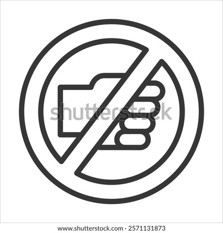 Workplace Violence Prevention Icon Vector Illustration Outline