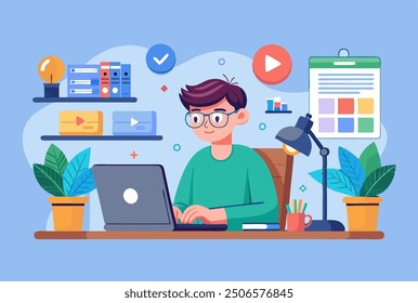 workplace for a young programmer