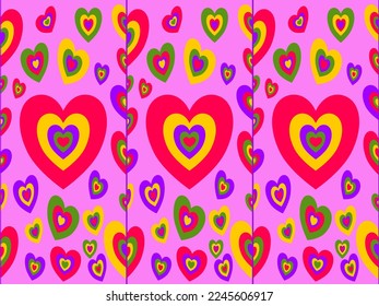 Works of the Festival of Love A bright heart is ready to give happiness. Ready to be a symbol on everything around us. , fabric pattern, background, wall paper, card, gift wrapping paper, sticker, etc