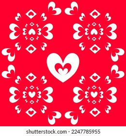 Works of the Festival of Love A bright heart is ready to give happiness. Ready to be a symbol on everything around us. , fabric pattern, background, wall paper, card, gift wrapping paper, sticker, etc