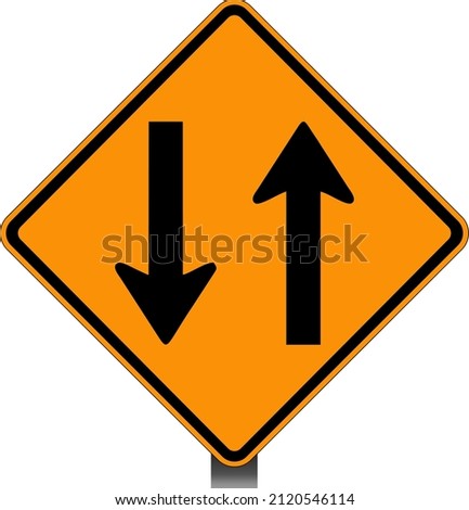 Works Signaling Boards, double hand forward, Traffic signs used in Brazil