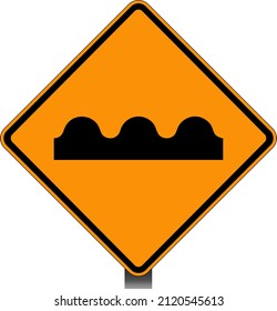 Works Signaling Boards, uneven track, Traffic signs used in Brazil